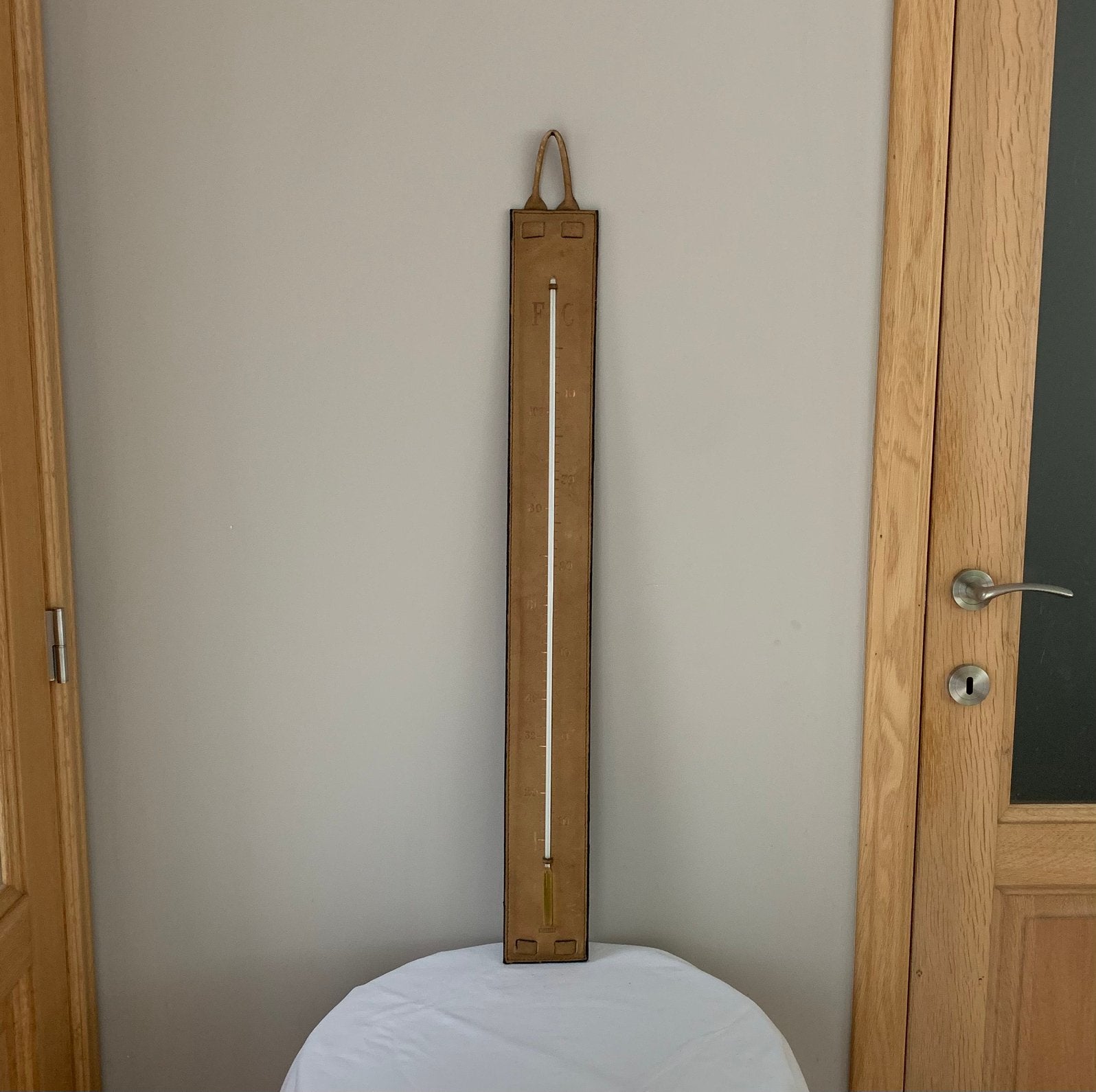 Grand Thermomètre Vintage ERIKSBERG - Scandinave 1950/60, Enlèvement ou Envoi, Autres marques, Utilisé, Thermomètre d'intérieur