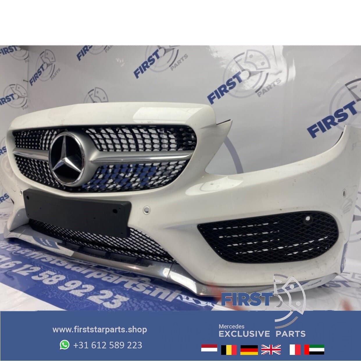 W205 C43 AMG Voorbumper COMPLEET Mercedes C Klasse 43 bumper, Utilisé, -, Avant, -