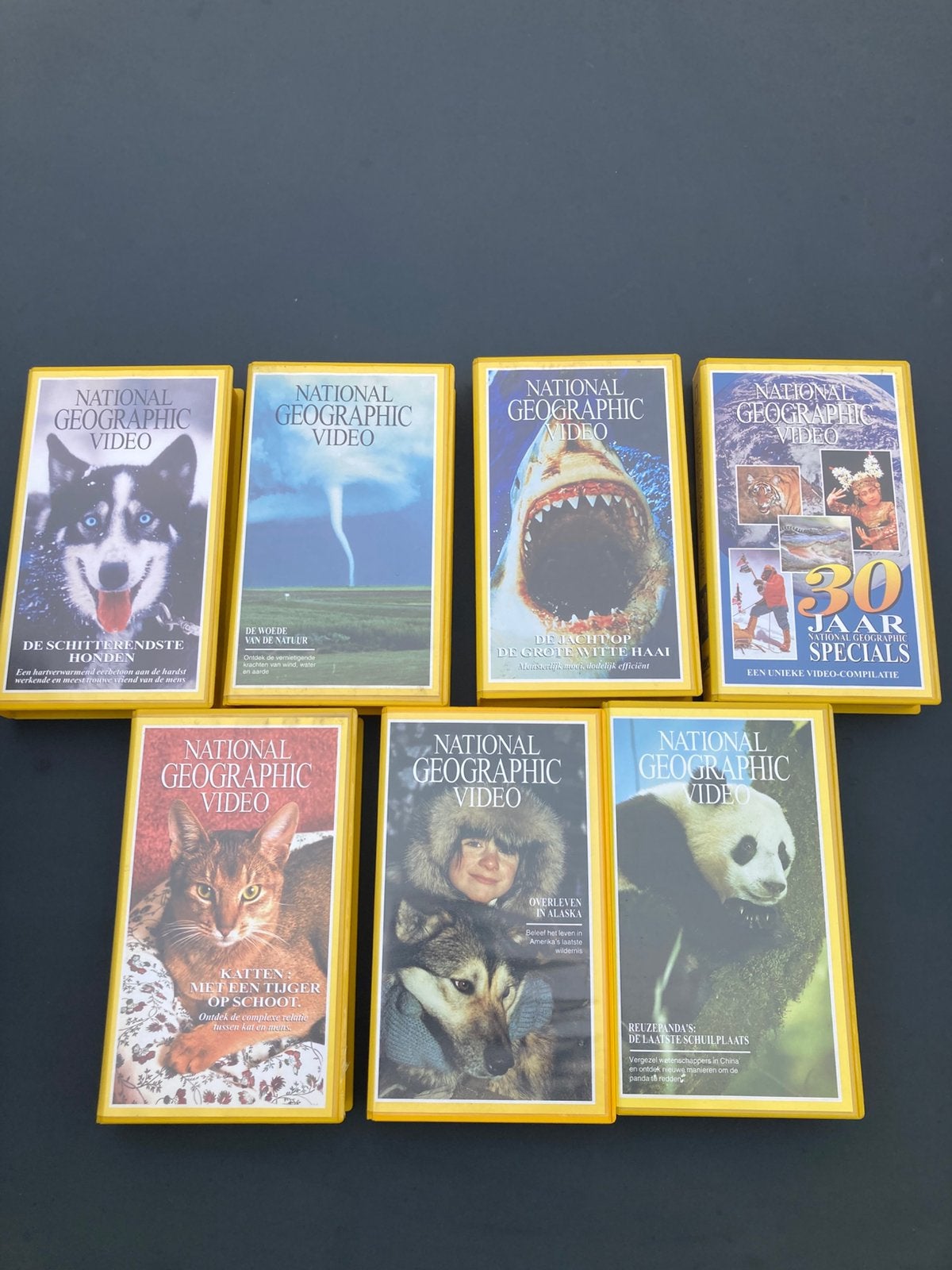 VHS national geographic 7 stuks, CD & DVD, Enlèvement, Utilisé, VHS
