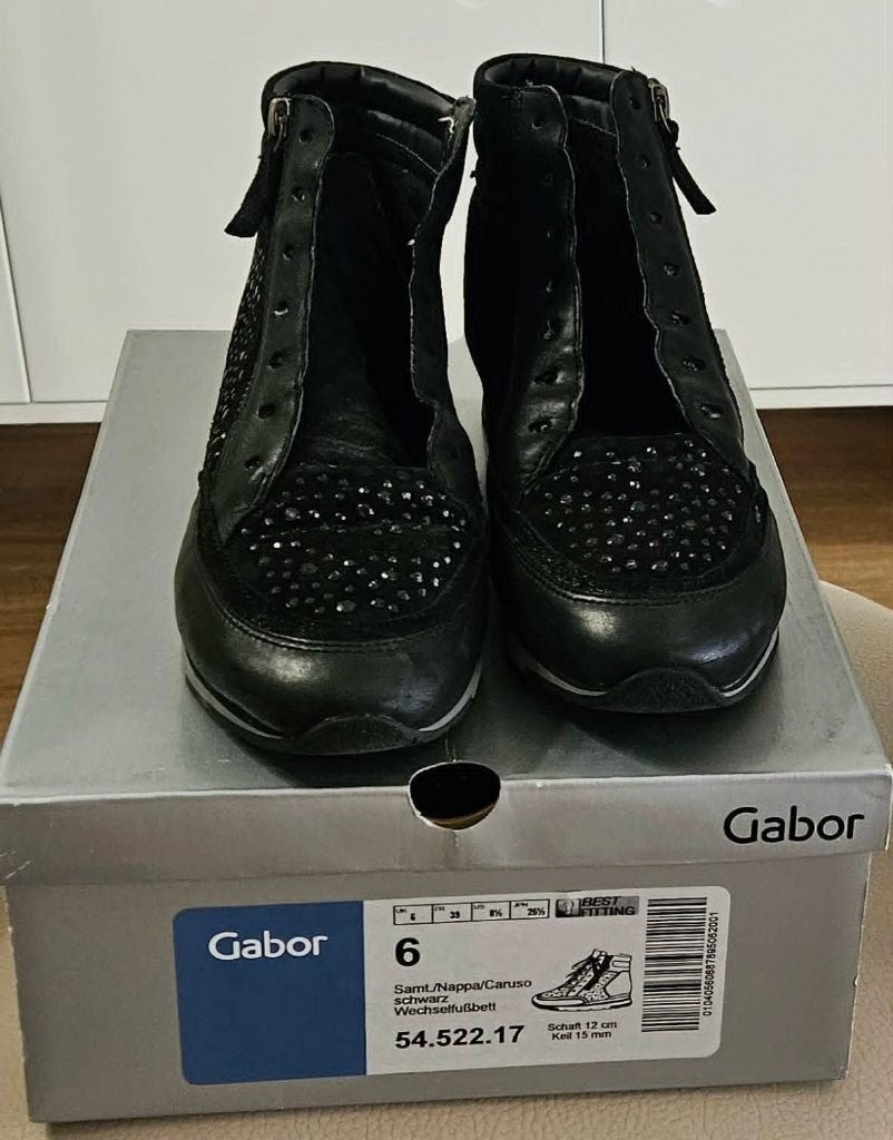 Gabor bottine zwart maat 39, Zwart, Lage of Enkellaarzen, Gabor, Ophalen of Verzenden