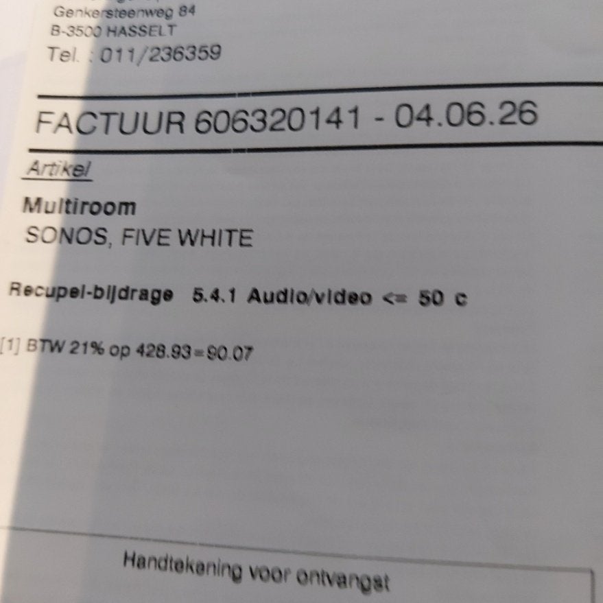 SONOS FIVE, Computers en Software, Pc speakers, Nieuw, Overige typen, Ophalen
