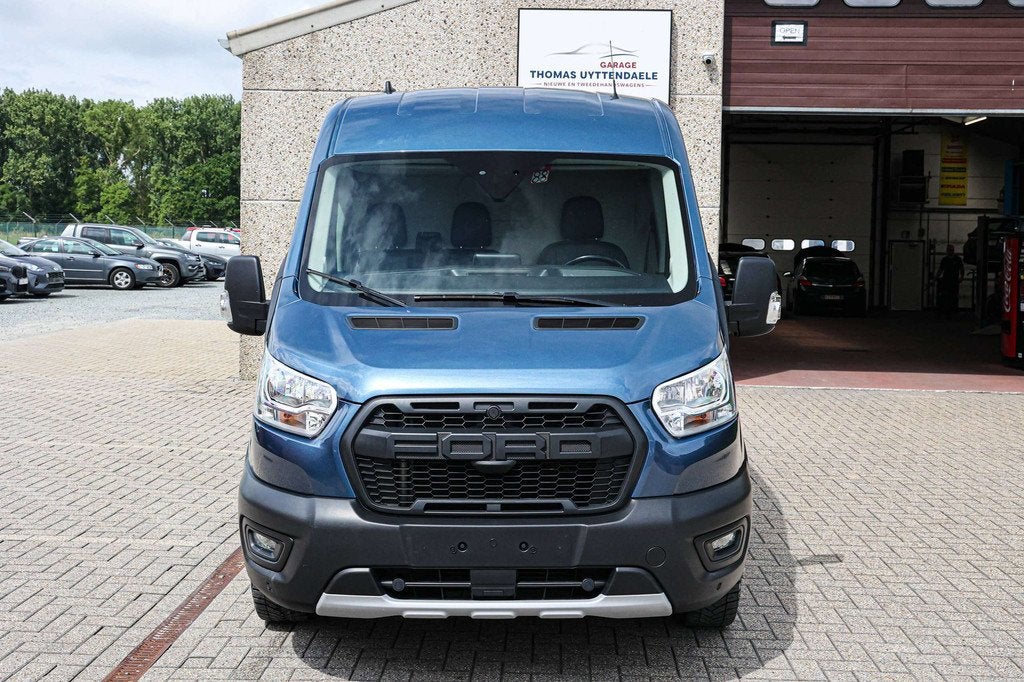 Ford Transit ACHTERUITRIJCAMERA*TRAIL-UITVOERING*3-ZITPLAATS, Voorwielaandrijving, Blauw, Leder, Bedrijf