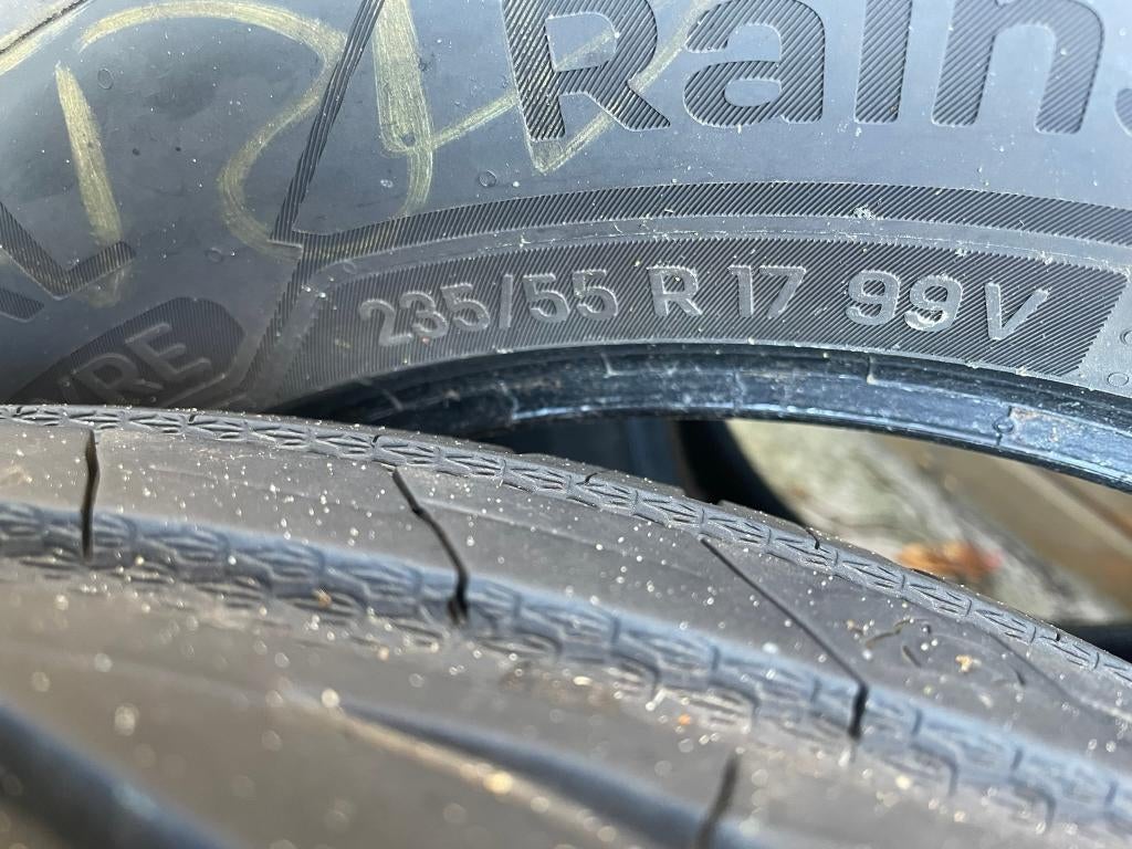 4 zomerbanden 235/55/17 Rainsport 5 FORD KUGA, Ophalen, Gebruikt, 17 inch, 235 mm