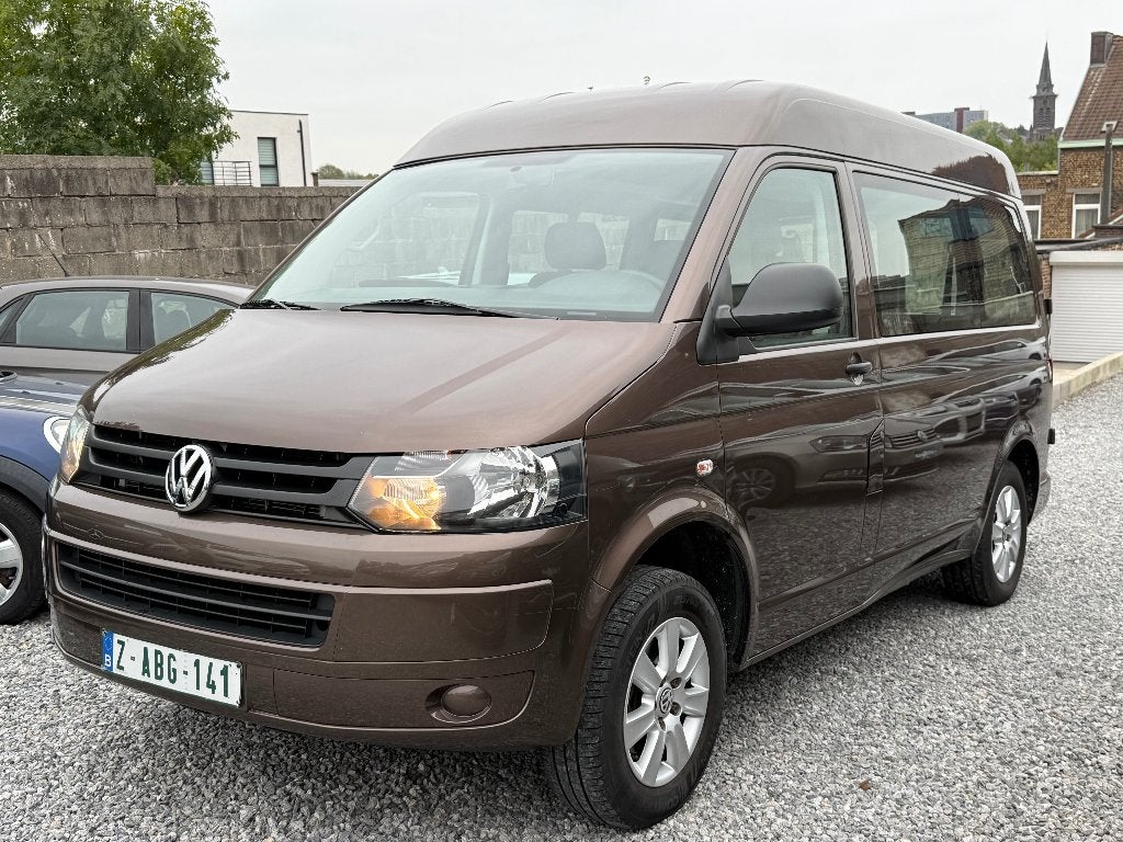 Volkswagen T5 2.0 TDi DSG - AIRCO - 1erMain - TRANSPORT PMR, Autos, Euro 5, Achat, Entreprise, 211 g/km