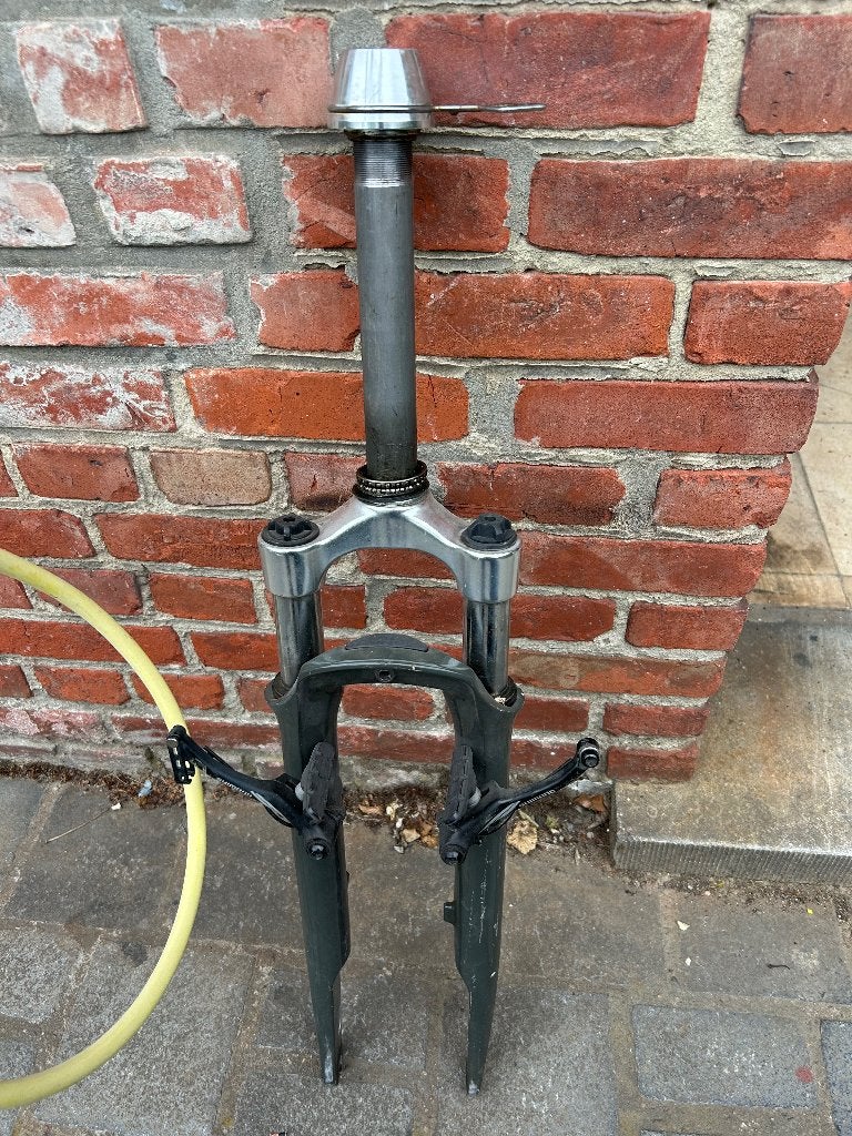 Geveerde voorvork, Fietsen en Brommers, Fietsonderdelen, Gebruikt, Ophalen of Verzenden, Voorvork, Aluminium