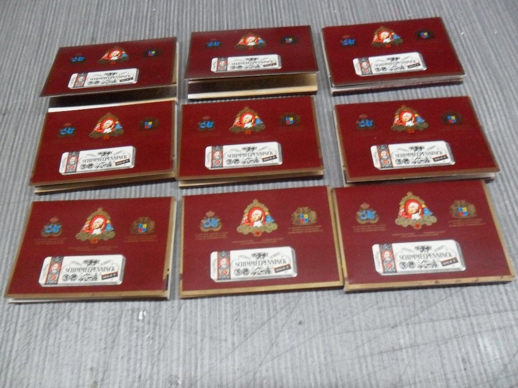 Vintage 9 Schimmelpenninck luciferzakjes, Ophalen of Verzenden, Luciferdoosjes of -merken