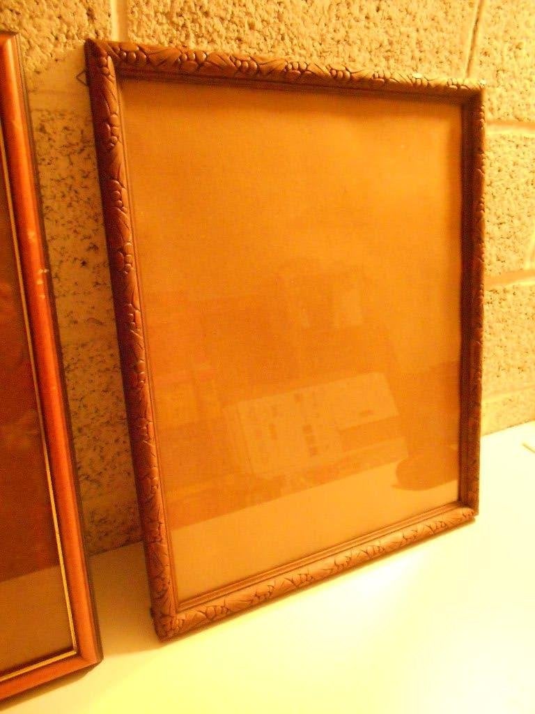 Cadre vide avec vitre, Enlèvement, Utilisé, Bois, Avec verre