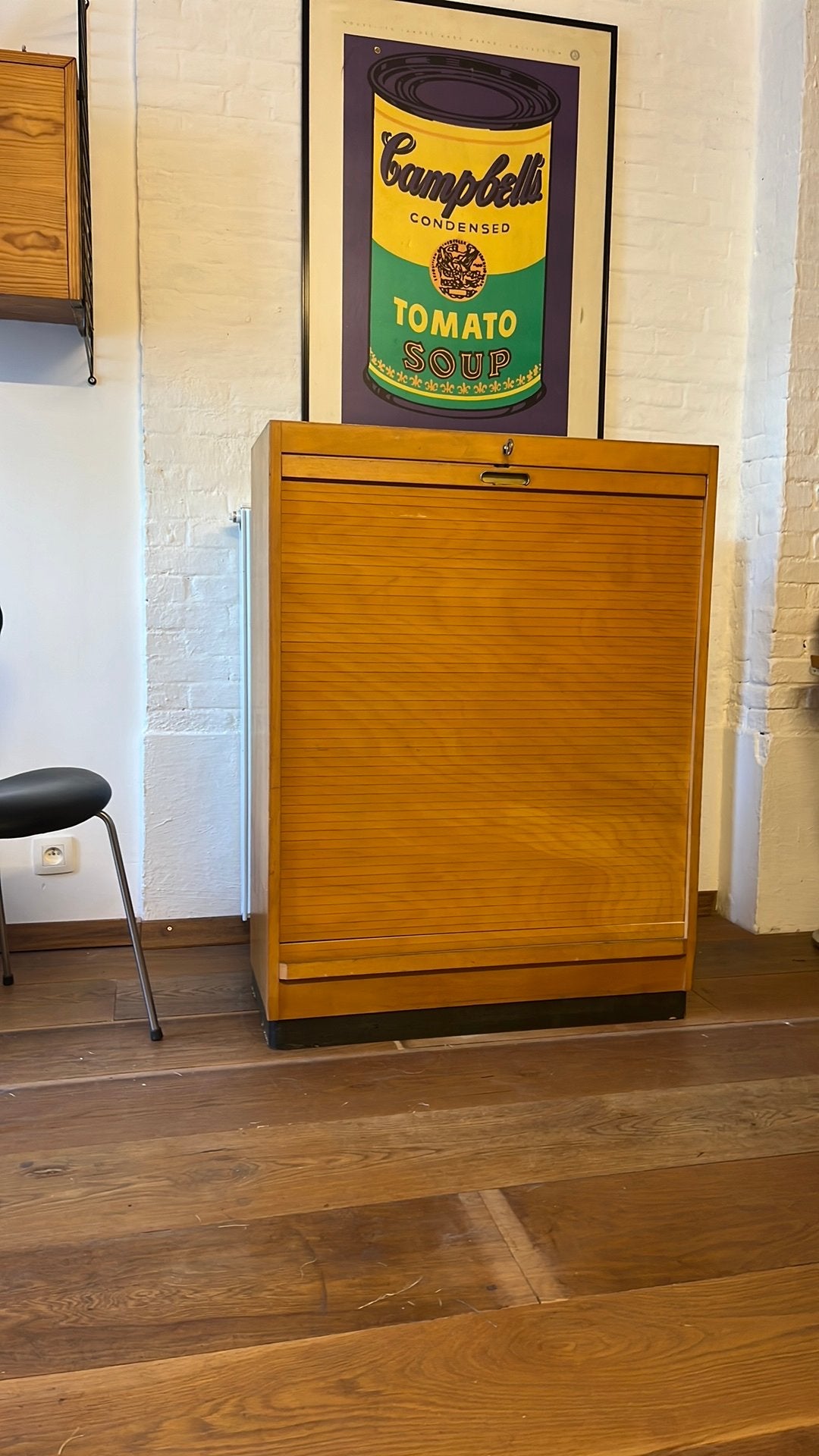 Prachtige Vintage Jaren '50 Houten Rolluikkast Ekawerk, Ophalen, Gebruikt