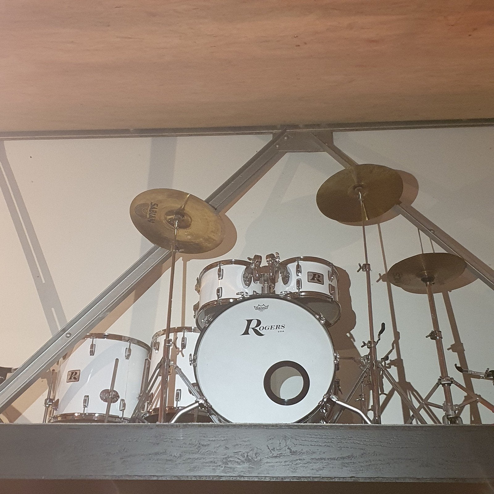 Vintage Rogers Drumkit 1970s – met zeldzame 18" flo, Enlèvement ou Envoi, Utilisé, Autres marques