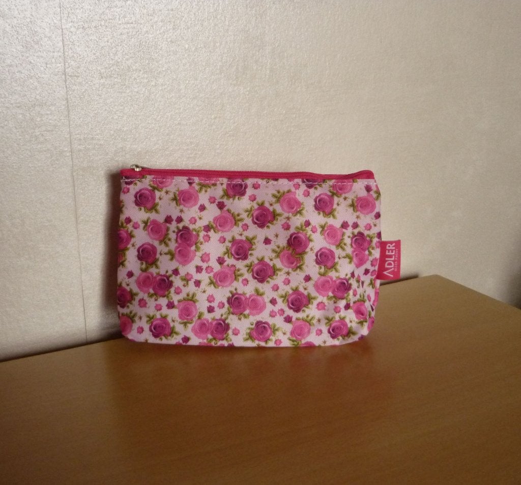 Wit fuchsia roze rozen toilettas makeup tas make-up zakje, Handtassen en Accessoires, Ophalen of Verzenden, Roze