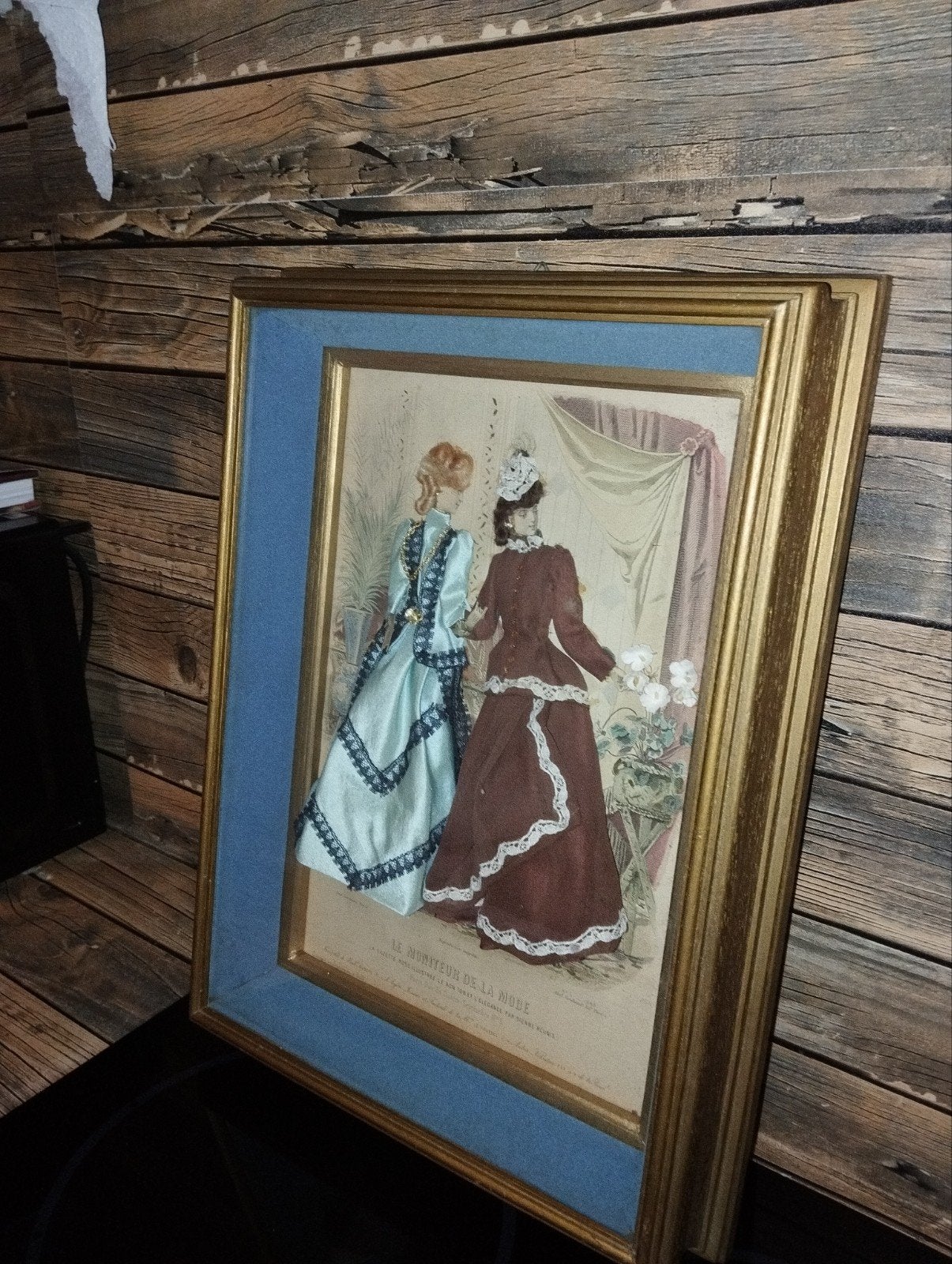 originele modeprent opgemaakt en ingekaderd, Antiek en Kunst, Ophalen