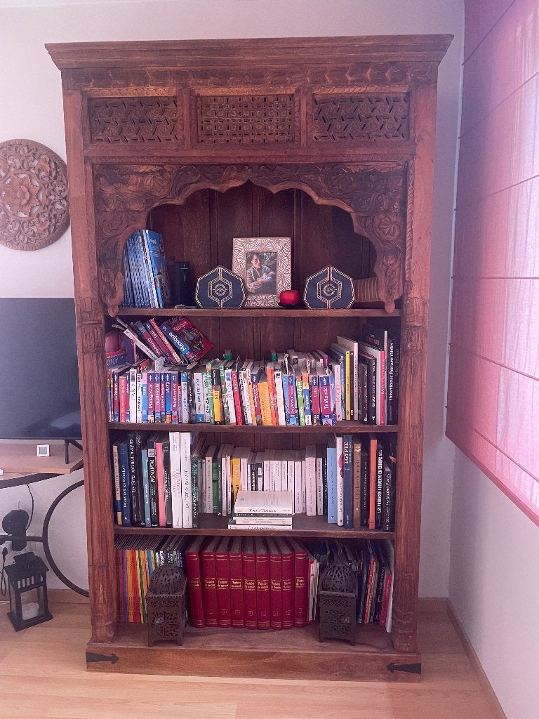 Bibliotheque Étagère Vintage Orientale Antique, 25 à 50 cm, Teck, Comme neuf, 100 à 150 cm