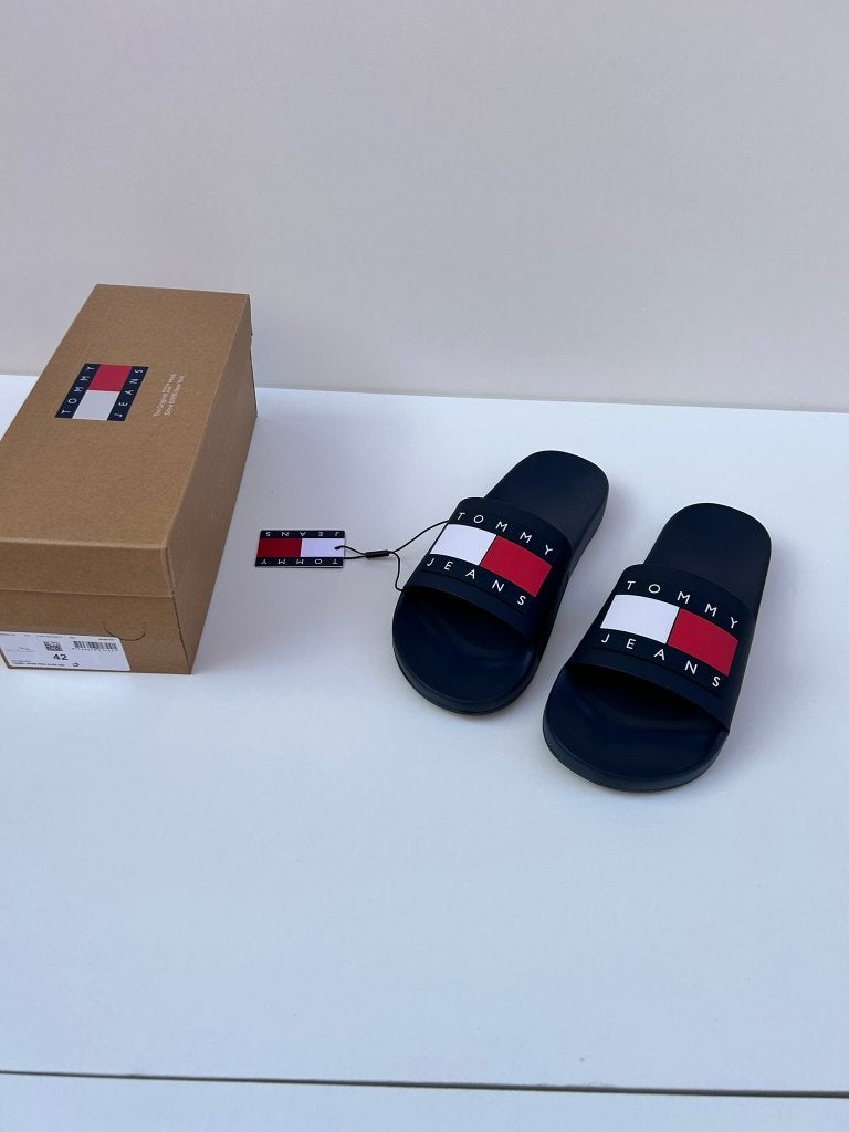 Tommy Jeans Slippers Heren 42, Navy Blauw, Kleding | Heren, Schoenen, Slippers, Blauw, Nieuw, Ophalen of Verzenden