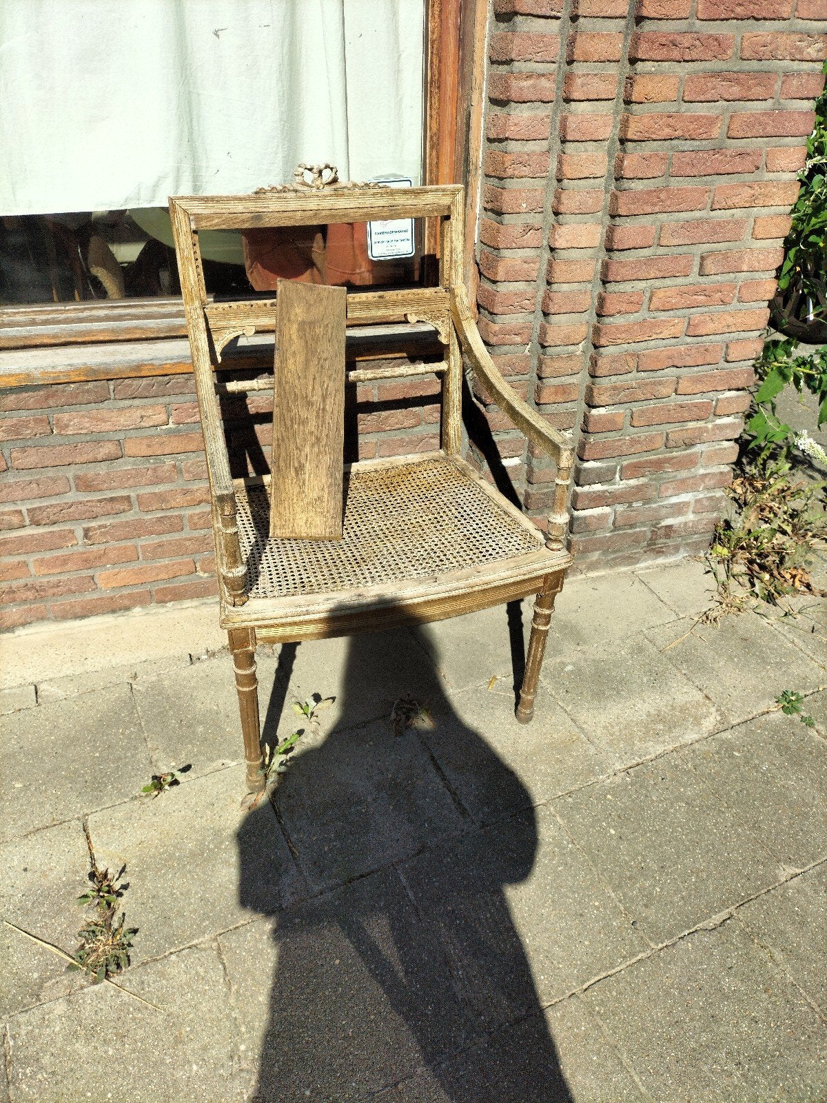 gratis antieke vintage  eiken stoel, Huis en Inrichting, Stoelen, Ophalen