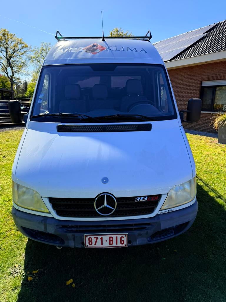 Mercedes Sprinter 313cdi-c*Gekeurd voor verkoop*, Auto's, Voorwielaandrijving, Stof, Trekhaak, Wit