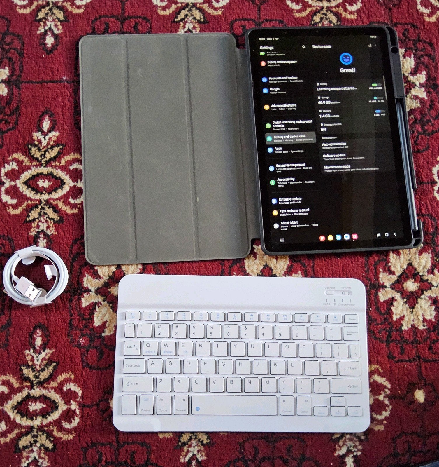 Samsung Galaxy Tab S6 Lite, presque neuf avec accessoires, Informatique & Logiciels, Android Tablettes, Enlèvement ou Envoi, 64 GB