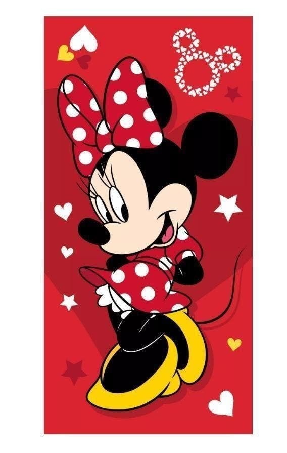 Minnie Mouse Badlaken / Strandlaken Rood - Katoen - Disney, Disney, Meisje, One size, Nieuw