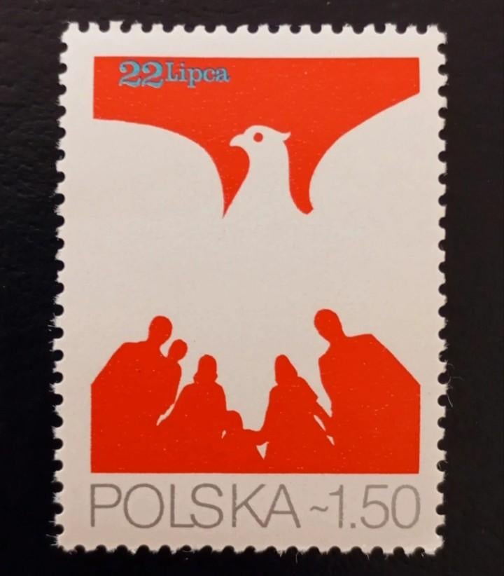 New stamp from Poland - white eagle, Envoi