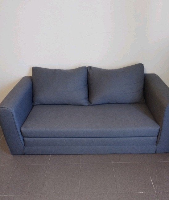 Canapé Lit Gris Foncé, Maison & Meubles, Moins de 75 cm, Comme neuf, Enlèvement, Deux personnes