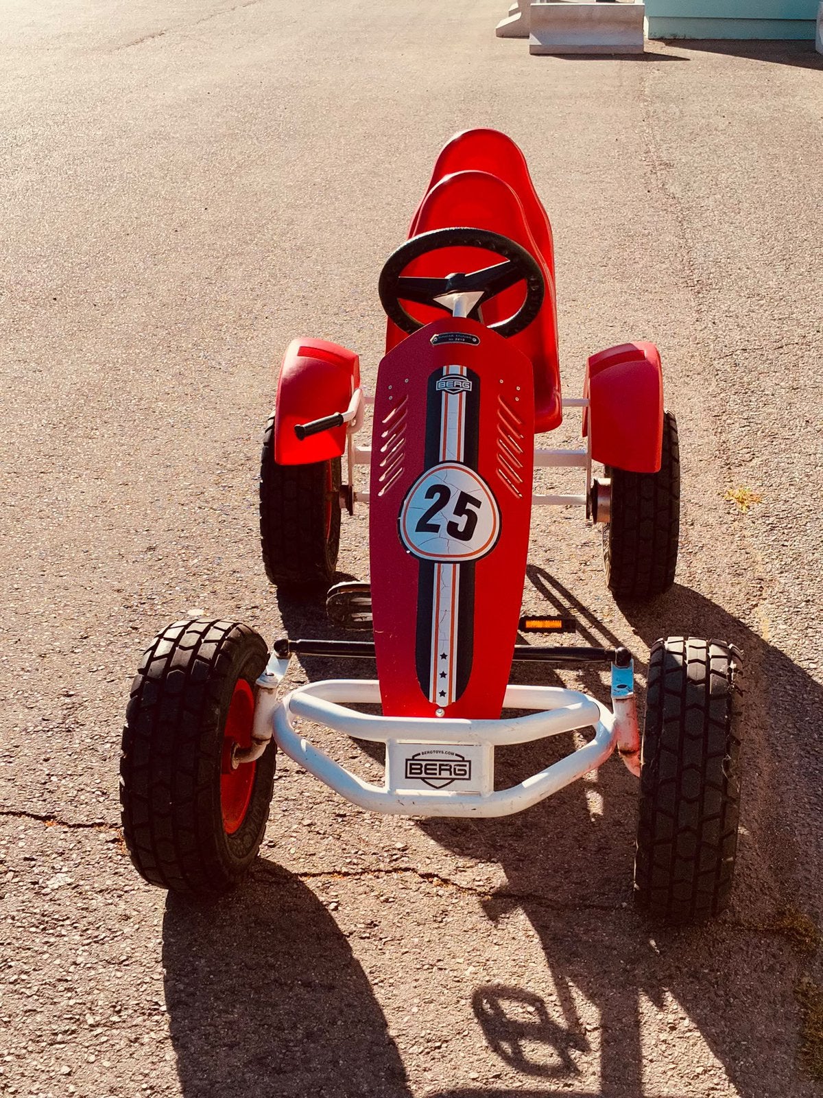 Go-Kart à pédales BERG XL Rouge & Blanc + Siège passager duo, Ophalen, Zo goed als nieuw, Berg