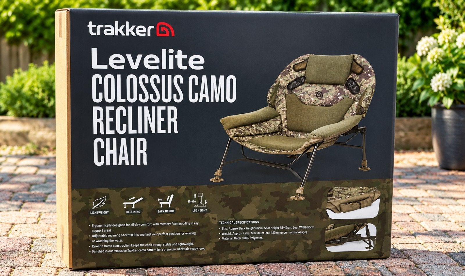Topmodel Trakker Levelite Colossus Camo Relaxstoel., Watersport en Boten, Ophalen