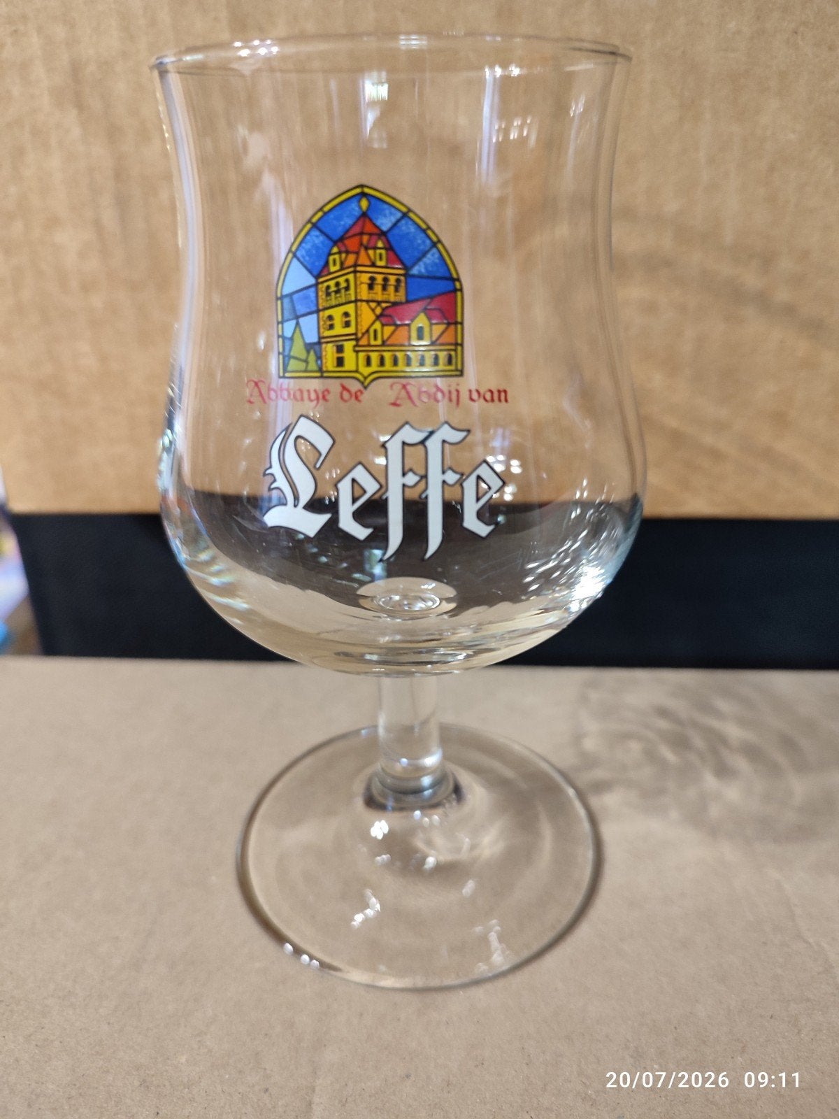 4 verres Leffe 25 cl ., Enlèvement, Comme neuf, Verre ou Verres, Leffe