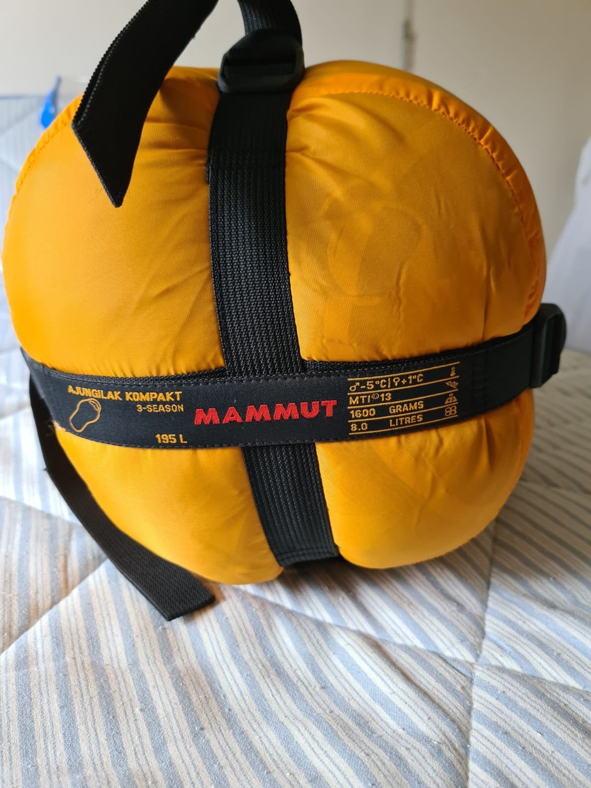 SLAAPZAK MAMMUT TOT -5 GRADEN BLAUW Voor volwassen man., Caravanes & Camping, Enlèvement