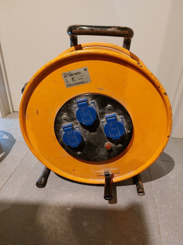 Haspel Stroom Verlengkabel 50M 3G2,5   µ1r, Doe-het-zelf en Bouw, Elektriciteit en Kabels, Ophalen of Verzenden