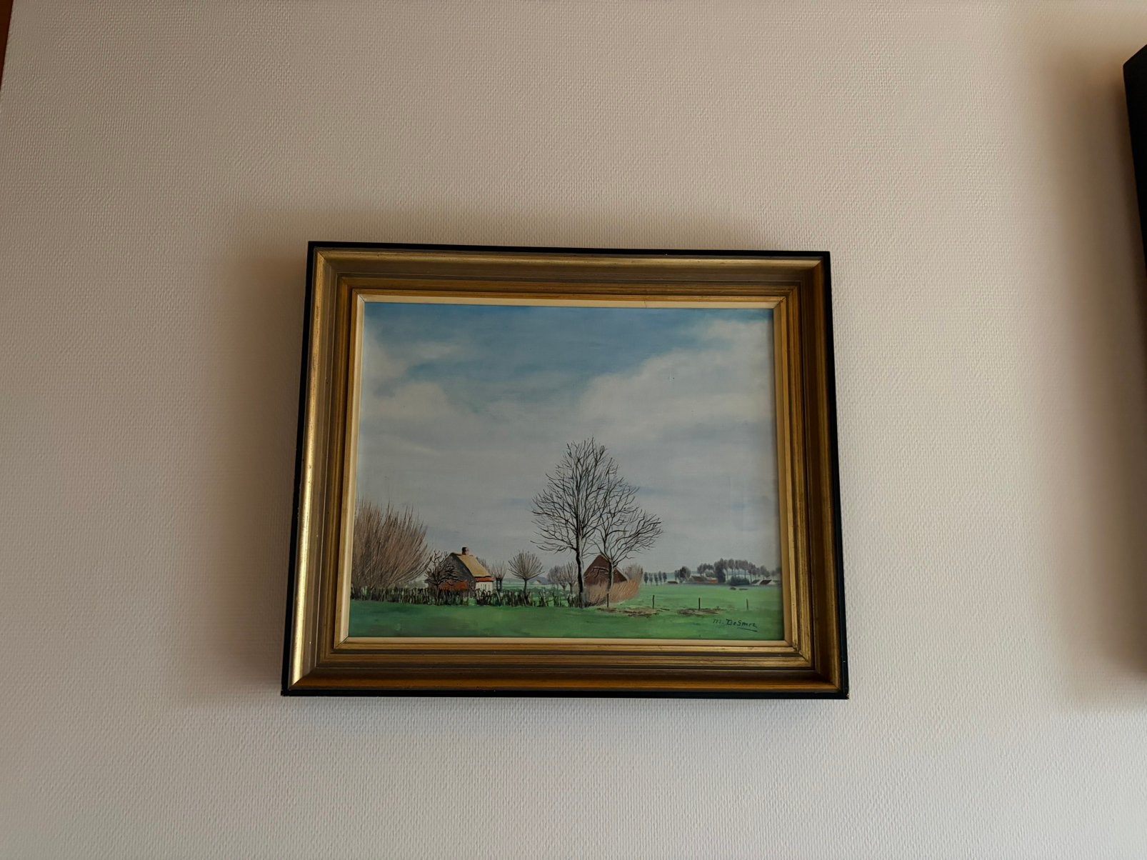 2 schilderijen met landschap, Antiek en Kunst, Ophalen, Landschap