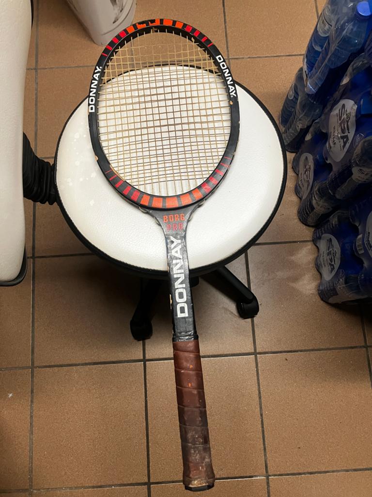 Vintage Donnay Borg Pro racket uit de jaren 80, Ophalen of Verzenden, Gebruikt, Racket, Overige merken