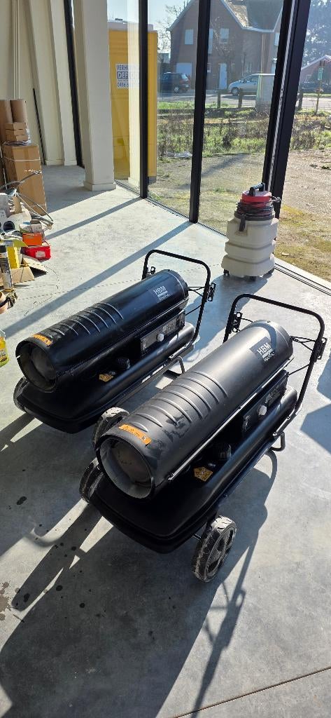 2 x HBM verrijdbare dieselheater, 50000 Watt, Doe-het-zelf en Bouw, Ophalen, 30 tot 80 cm, Hoog rendement (Hr), Overige typen