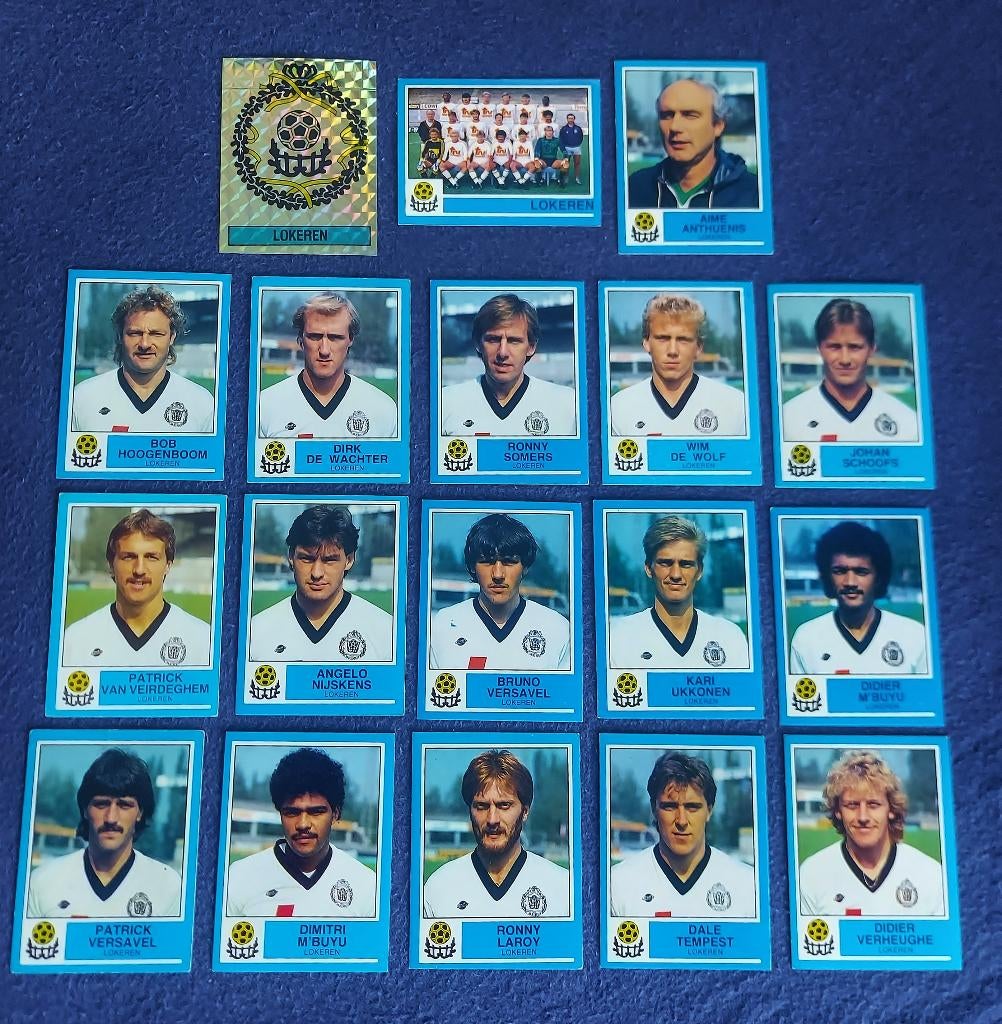 18 versch. Panini stickers voetbal ' FB 1987 - Lokeren ', Ophalen of Verzenden, Nieuw, Meerdere stickers