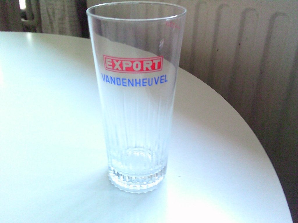 GLAS EXPORT VANDENHEUVEL 33 CL, Verzamelen, Ophalen, Zo goed als nieuw, Glas of Glazen, Overige merken