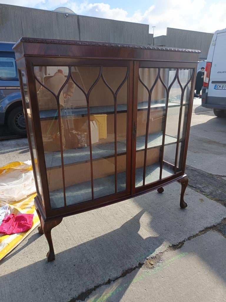 Vitrine Édouardienne acajou