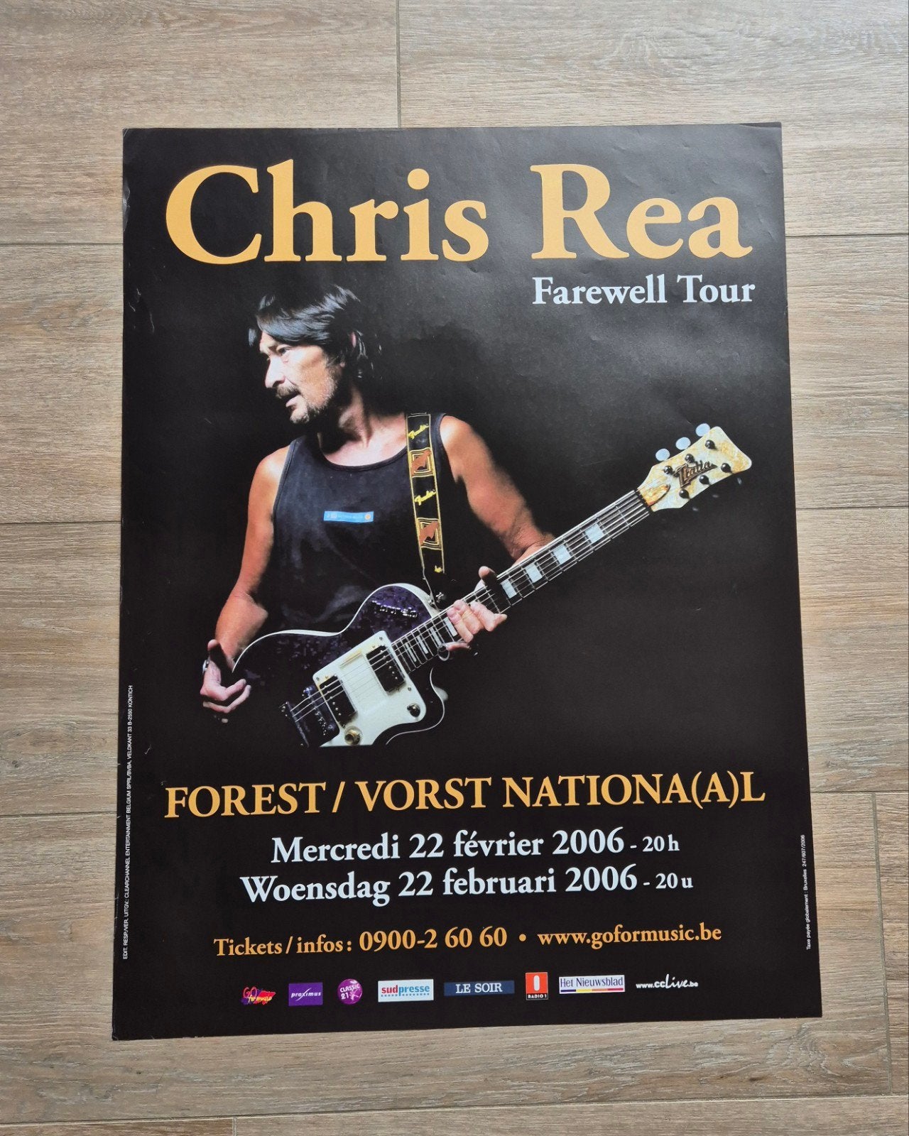 Affiche du concert 2006 de Chris Rea, Enlèvement ou Envoi, Comme neuf, Musique