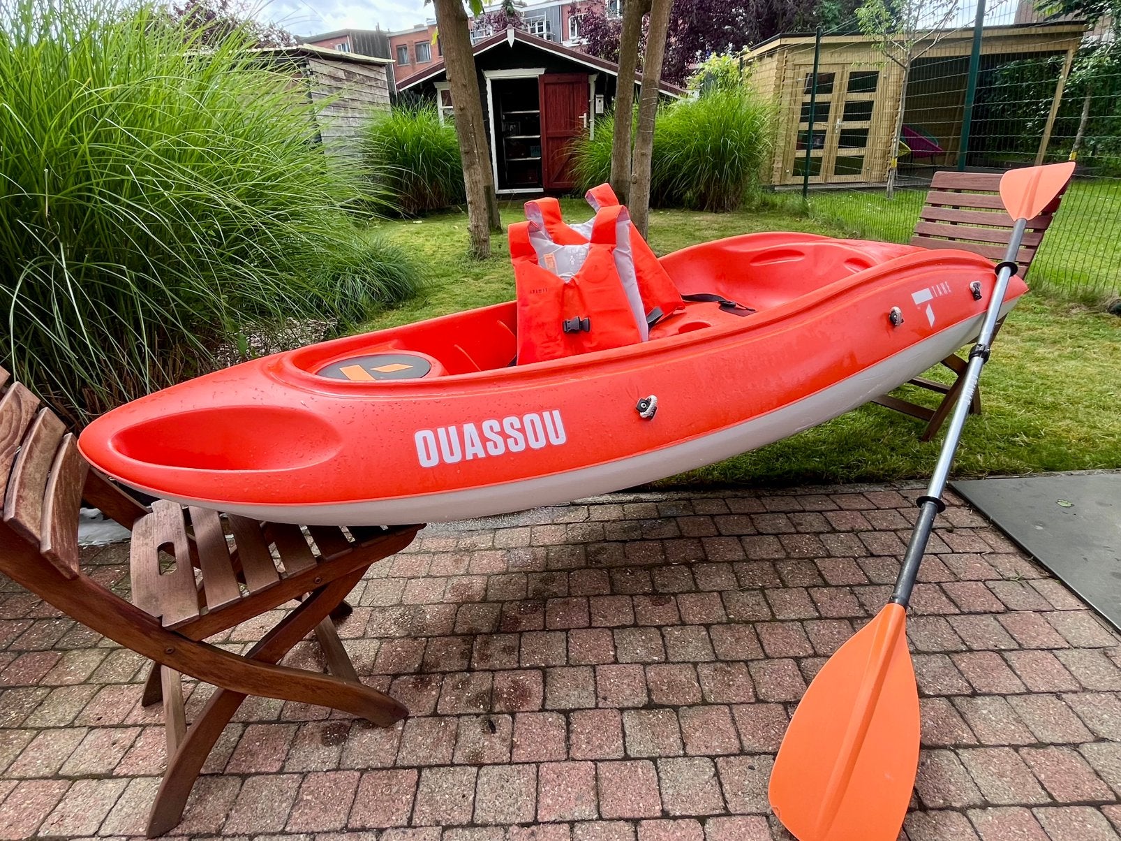 Kajak tahe, Watersport en Boten, Ophalen, Zo goed als nieuw, Kajak, Met peddels