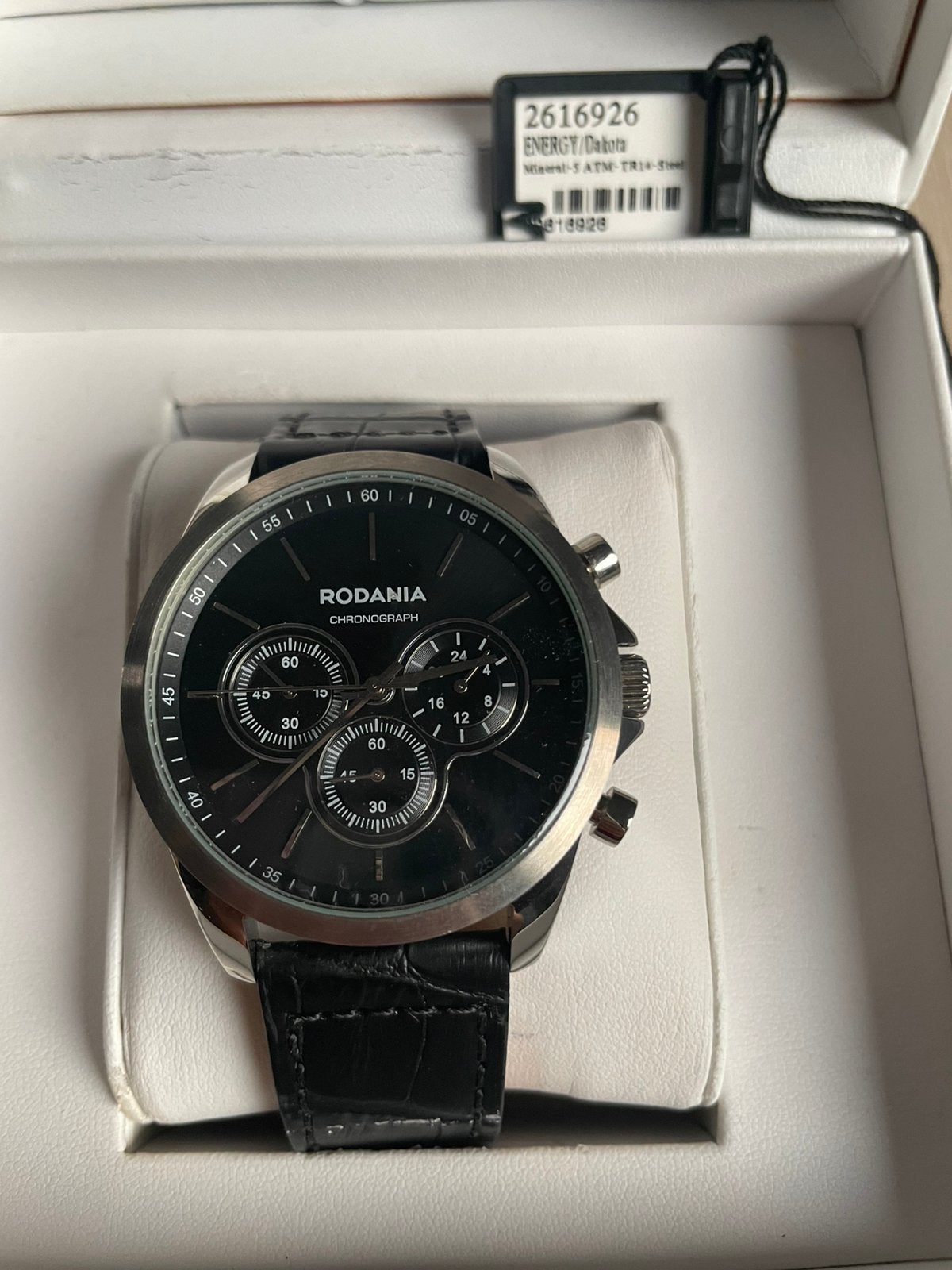 Herenhorloge Rodania - 5 ATM - TR14 - steel, Handtassen en Accessoires, Horloges | Heren, Leer, Staal, Polshorloge, Nieuw