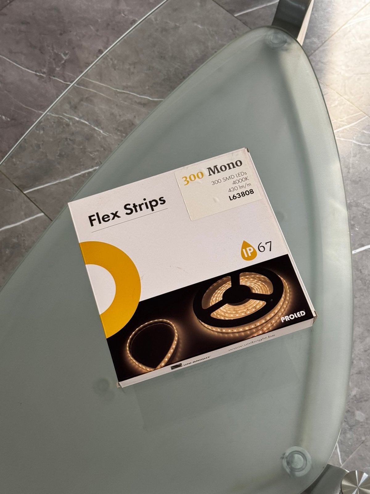 Bande LED PROLED Flex Strip 300 Mono 5m – 4000K – IP67 Neuve, Huis en Inrichting, Lampen | Spots, Verstelbaar, Ophalen of Verzenden