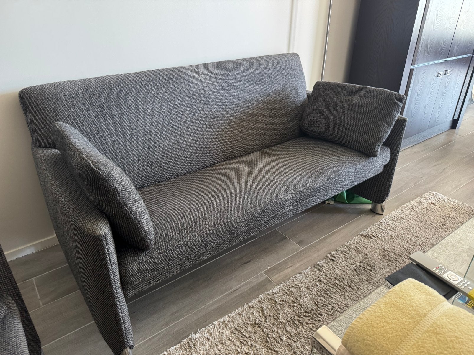 2 zetels en 2 poefs, Huis en Inrichting, Ophalen, Gebruikt, Tweepersoons, Stof