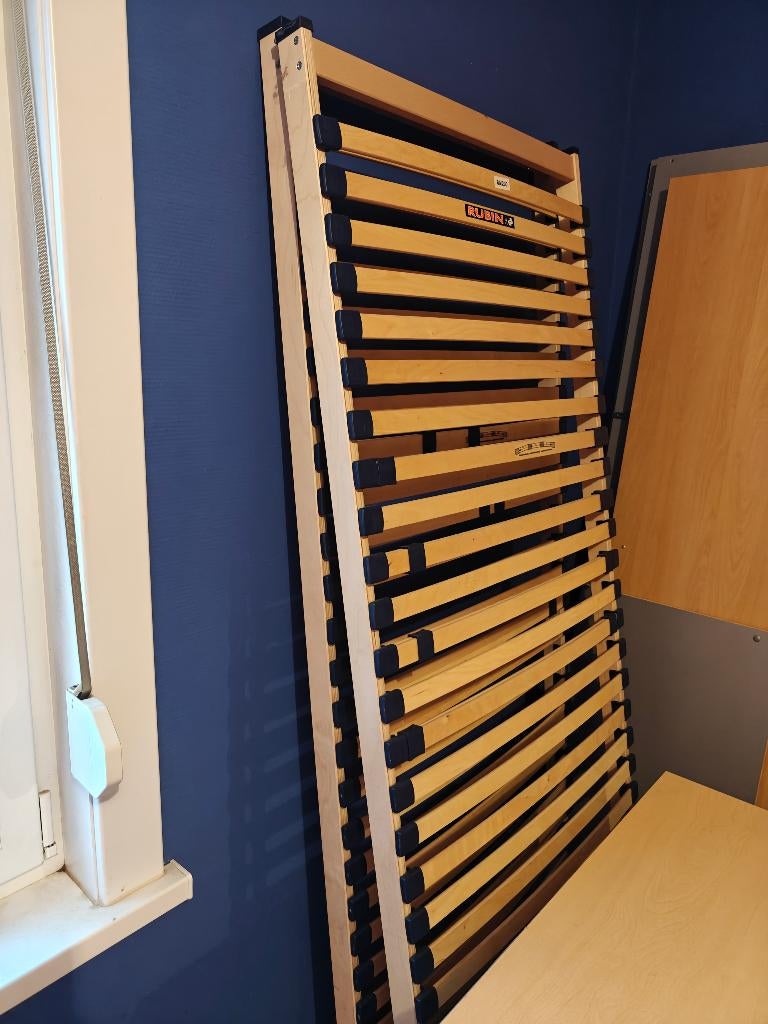 Lattenbodem, Ophalen, Tweepersoons, Zo goed als nieuw, 80 cm