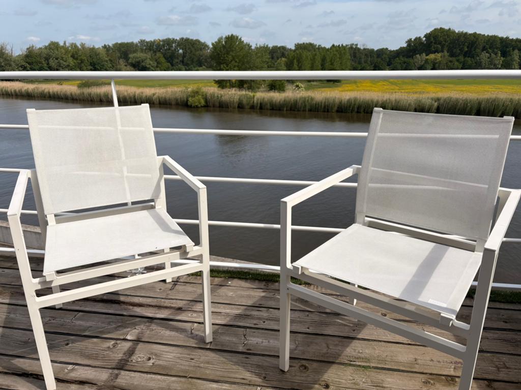 2 Design tuinstoel / loungestoel Rausch, Ophalen, Zo goed als nieuw, Aluminium
