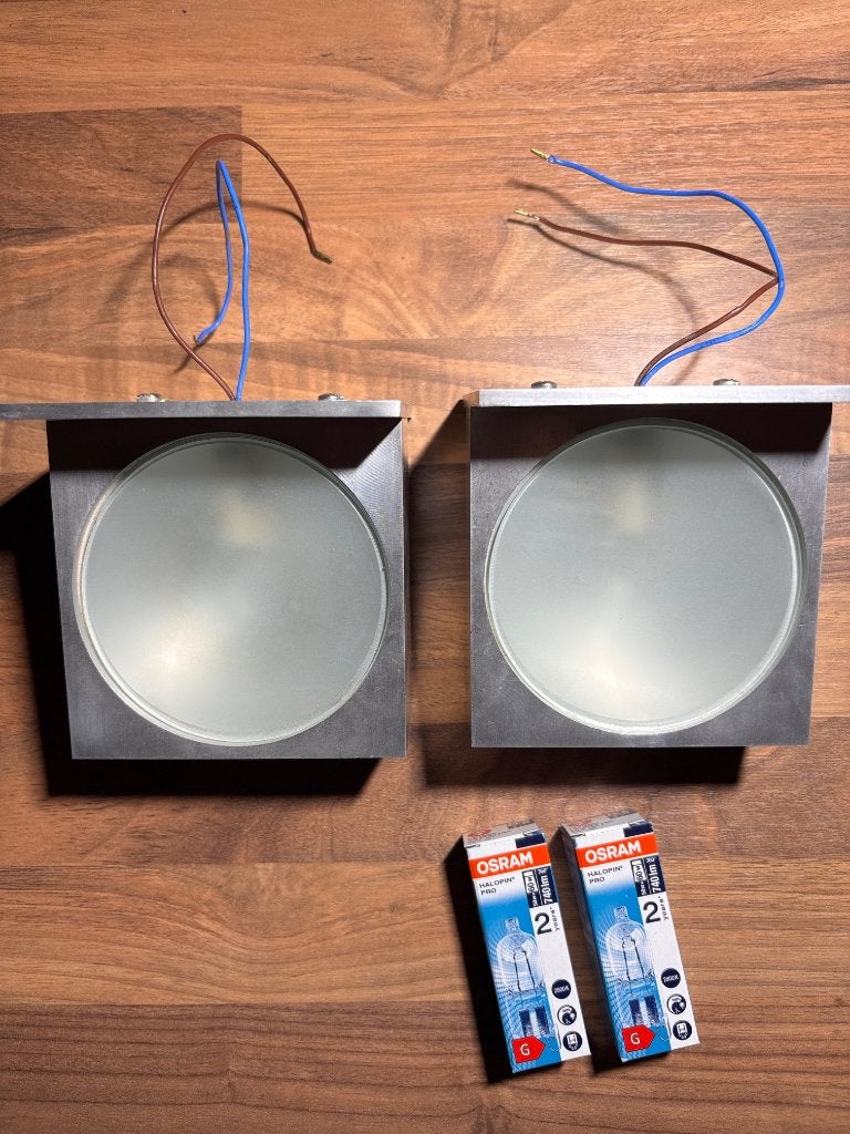 Set de 2 appliques murales, Maison & Meubles, Lampes | Appliques, Enlèvement ou Envoi, Dimmable, Applique murale, Métal