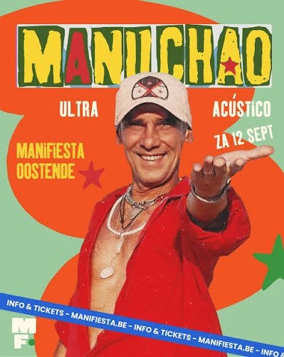 4 tickets Manifiesta Oostende Manu Chao 12/09