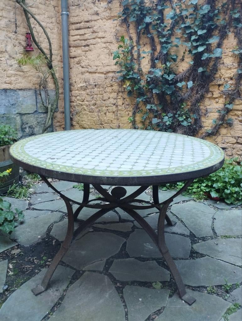 Table de jardin en zellige, mosaiques, Enlèvement