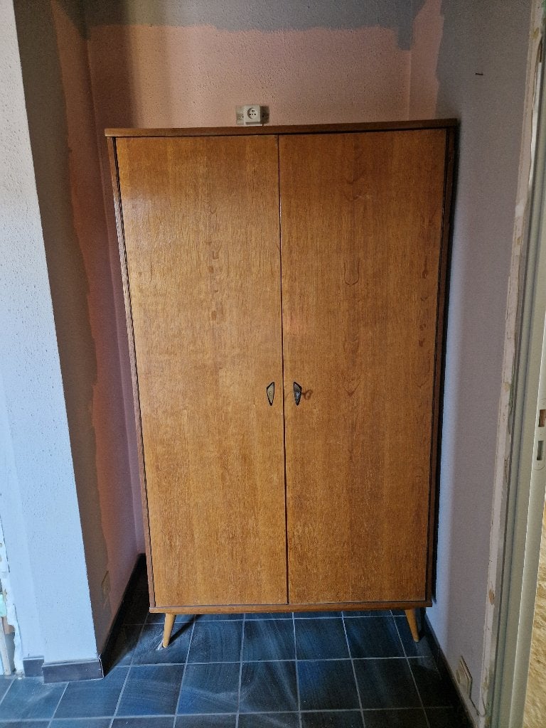 Vintage kleerkast, Huis en Inrichting, Kasten | Kleerkasten, Ophalen, Met deur(en), Gebruikt, 100 tot 150 cm
