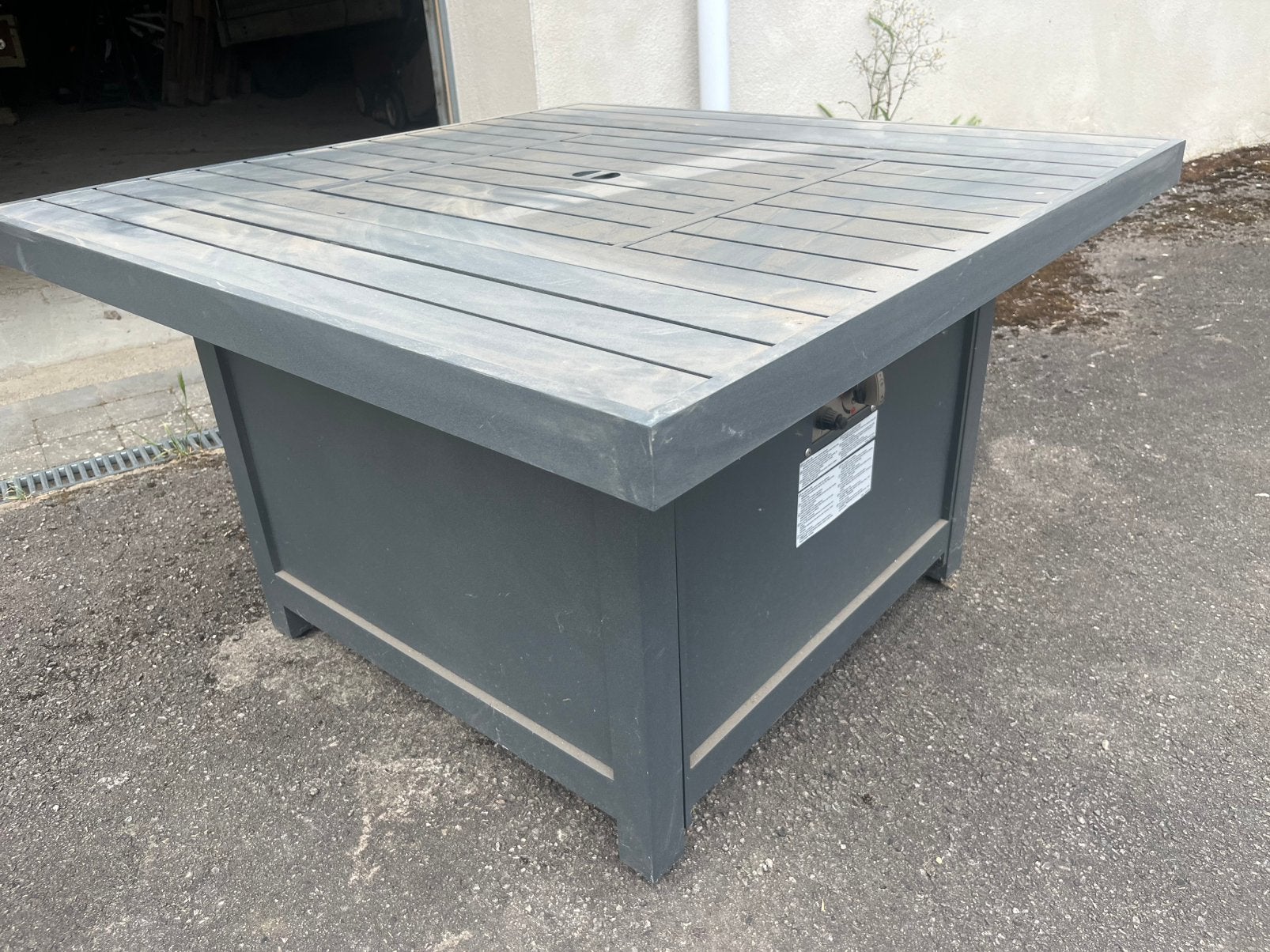 Table de jardin  au gaz - brasero, Ophalen, Zo goed als nieuw