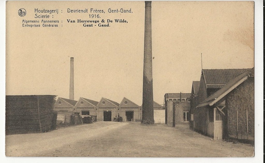 gent pk 1916 houtzagerij de vriendt zeldzaam, Ophalen of Verzenden, Voor 1920, Ongelopen, Oost-Vlaanderen