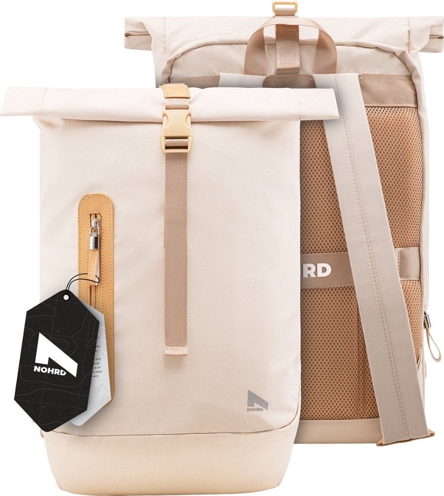 Nohrd laptop rugzak, Computers en Software, Beige, Gevoerd laptopvak, Nieuw, Ophalen of Verzenden