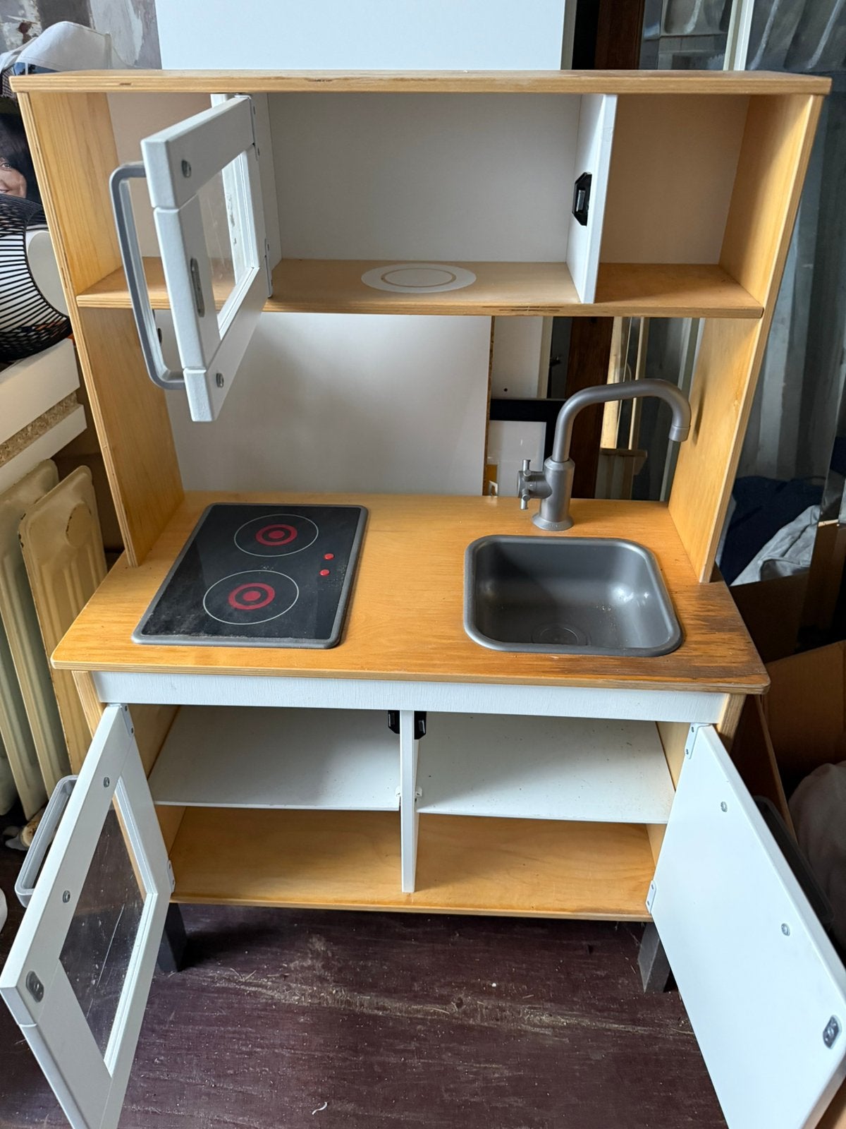 Te koop speelgoed keuken met een hele bak accessoires, Ophalen, Gebruikt, Hout, Speelkeuken