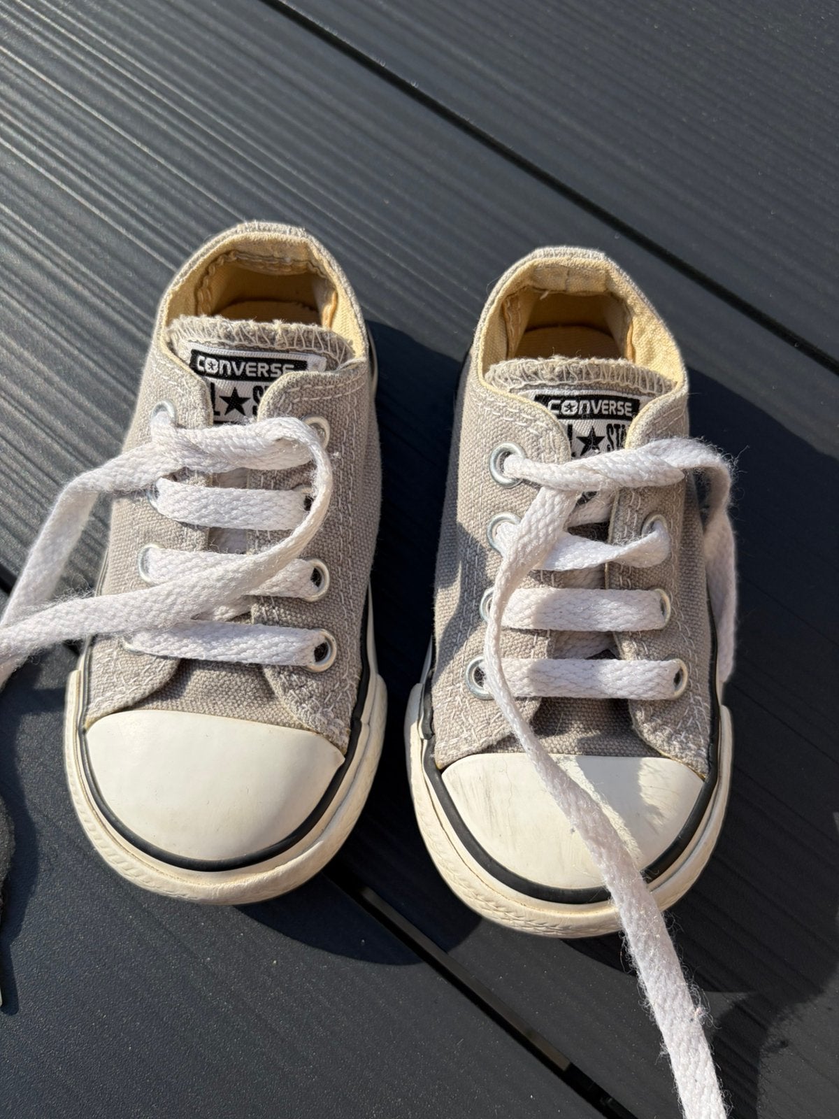 Grijze Converse All Star, maat 21, Jongetje of Meisje, Ophalen of Verzenden, Gebruikt, Schoentjes